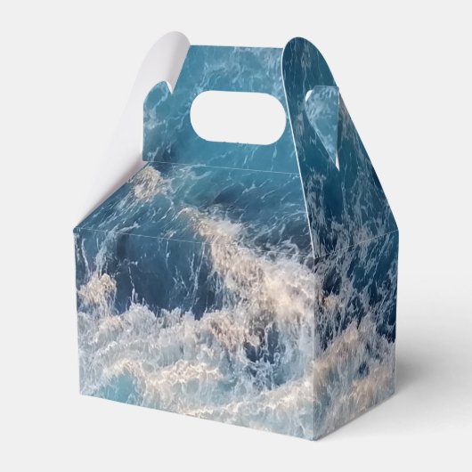 Ocean Blue Waves Bedankdoosjes (Voorkant Zijde)