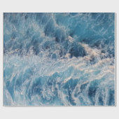 Ocean Blue Waves Cadeaupapier (Vlak)