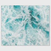 Ocean Blue Waves Cadeaupapier (Vlak)