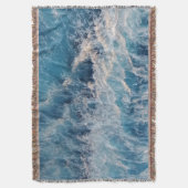 Ocean Blue Waves Deken (Voorkant Verticaal)