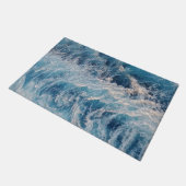 Ocean Blue Waves Deurmat (Schuin)