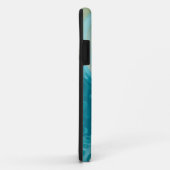Ocean Blue Waves en Sandy Brown Fluid Art Case-Mate iPhone Case (Achterkant/rechts)