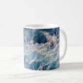 Ocean Blue Waves Koffiemok (Voorkant rechts)