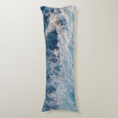Ocean Blue Waves Lichaamskussen (Voorkant Verticaal)