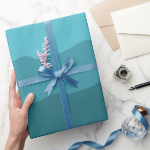 Ocean Blue Waves Minimale Beach Vibes Cadeaupapier