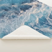 Ocean Blue Waves Sherpa Deken (3/4)