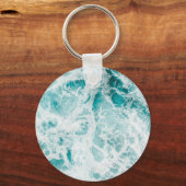 Ocean Blue Waves Sleutelhanger (Voorkant)