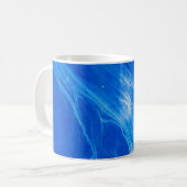 Ocean Blue Waves Summer Time Koffiemok (Voorkant links)