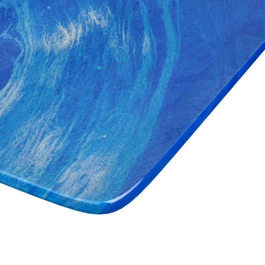 Ocean Blue Waves Summer Time Snijplank (Hoek)