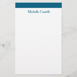 Ocean Blue & White Professional Uniek Klassiek Briefpapier