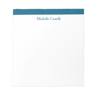 Ocean Blue & White Professional Uniek Klassiek Notitieblok