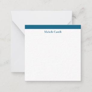 Ocean Blue & White Professional Uniek Klassiek Notitiekaartje
