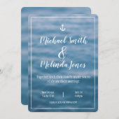 Ocean & Blue Zee Boating Wedding Kaart (Voorkant / Achterkant)