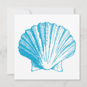 Ocean Blue Zee Shell Luau Reception Invitation Kaart (Voorkant)