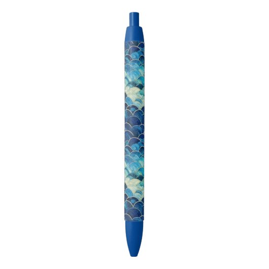 Ocean Blue Zeemeermin Zwarte Inkt Pen (Voorkant Verticaal)