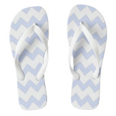 Ocean blue zigzag chevron design pastelblauw teenslippers (Voetbed)