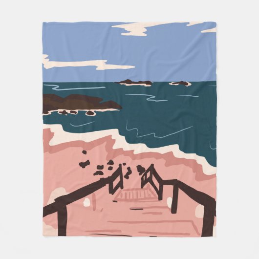 Ocean Blues Fleece Deken (Voorkant)