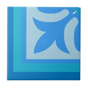 Ocean blues kleuren kwart eigenschap tegel tegeltje