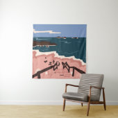 Ocean Blues Wandkleed (In situ)