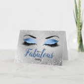 Ocean Blush Blue Fabulous Glitter Eyes Standard Kaart (Voorkant)