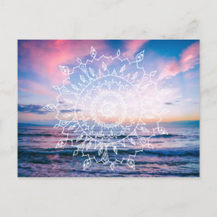 Ocean Boho Mandala Carte postale