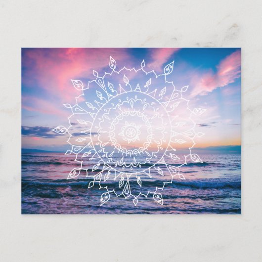 Ocean Boho Mandala | Carte postale (Devant)