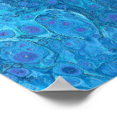 Ocean Breeze 2 apaisant bleu Abstrait Poster Impri (Coin)