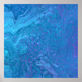 Ocean Breeze 2 apaisant bleu Abstrait Poster Impri