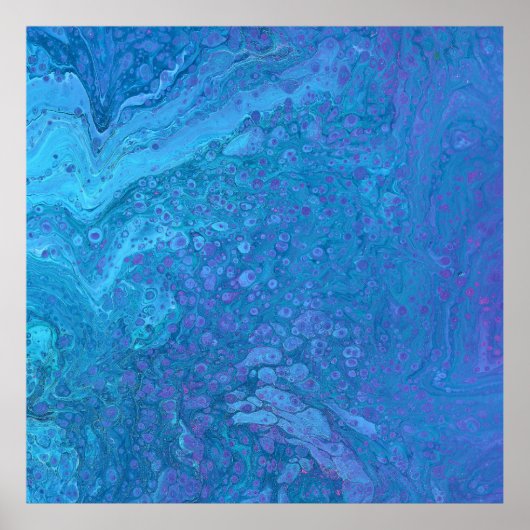 Ocean Breeze 2 apaisant bleu Abstrait Poster Impri (Devant)