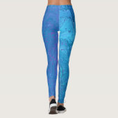 Ocean Breeze 2 Bleu apaisant Leggings Abstraits (Dos)