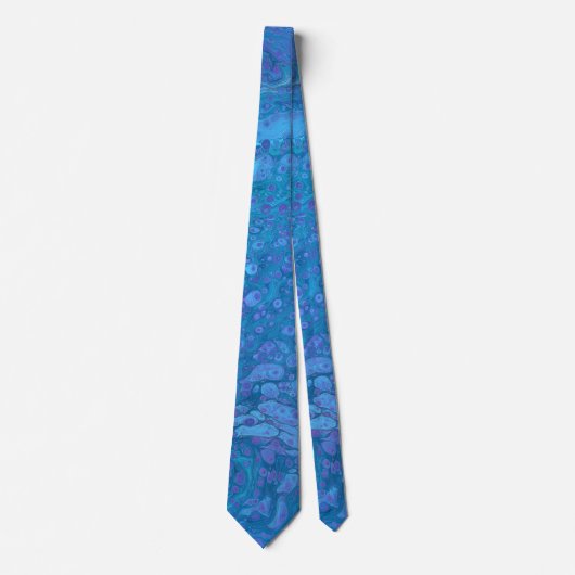 Ocean Breeze 2 Bleu doux Cravate Abstraite (Devant)