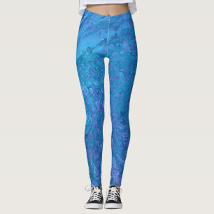 Ocean Breeze 2 rustgevende blauw Abstracte Legging