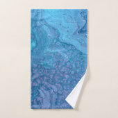 Ocean Breeze 3 Blue Purple Abstract Bath Towel Set (Serviette à main)