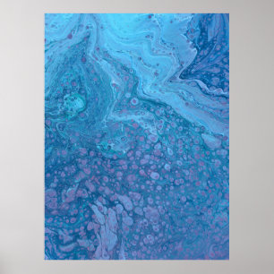 Ocean Breeze 3 Impression d'art abstrait bleu viol