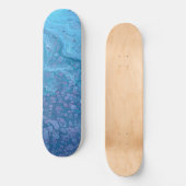 Ocean Breeze 3 Soft Blue Abstract Skateboard Deck (Recto)