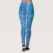 Ocean Breeze 3 Soft Blue Purple Abstract Leggings (Achterkant)