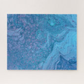 Ocean Breeze 3 Soft Blue Purple Abstract Puzzle (Horizontal)