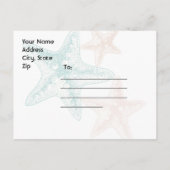 Ocean Breeze Beach Wedding Save the Date Aankondigingskaart (Achterkant)