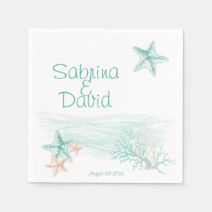 Ocean Breeze Beach Wedding Servetten