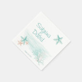 Ocean Breeze Beach Wedding Servetten (Hoek)