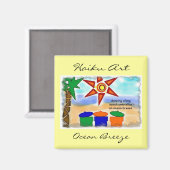 Ocean Breeze Haiku Art Magnet (Recto/Verso)