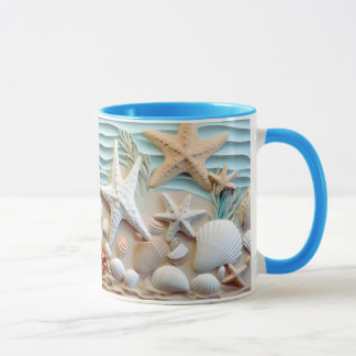 Ocean Breeze Seashell Mok