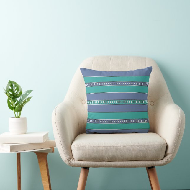 Ocean Breeze Stripes Kussen (Stoel)