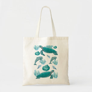 Ocean Breeze-Tas Strand- en Dolfijnsfeer 🏖️ Tote Bag