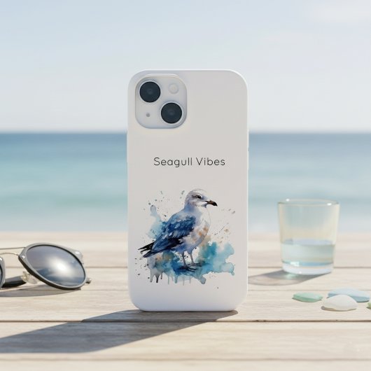 Ocean Breeze: Waterverf Zeemeeuw Case-Mate iPhone Case