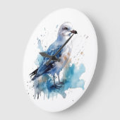 Ocean Breeze: Waterverf Zeemeeuw Grote Klok (Hoek)
