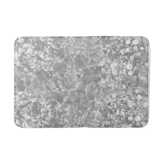 Ocean Bubbles & Currents Grey Bath Mat (Voorkant)