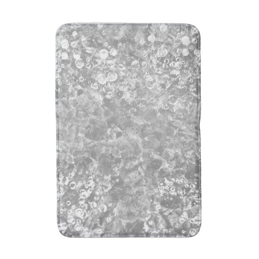 Ocean Bubbles & Currents Grey Bath Mat (Voorkant Verticaal)