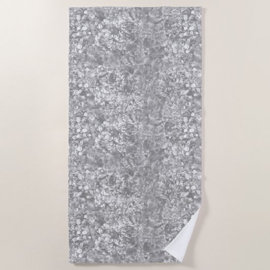Ocean Bubbles & Currents Silver Beach Towel Strandlaken (Voorkant)