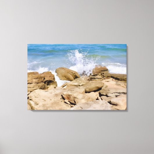Ocean Canvas wall decor Rocky beach Afdruk (Voorkant)